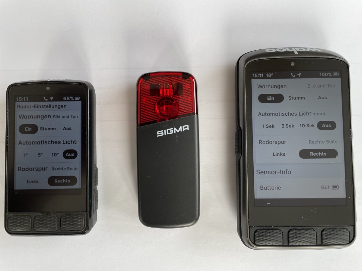Sigma Reco 80 Wahoo Ace und Roam 3