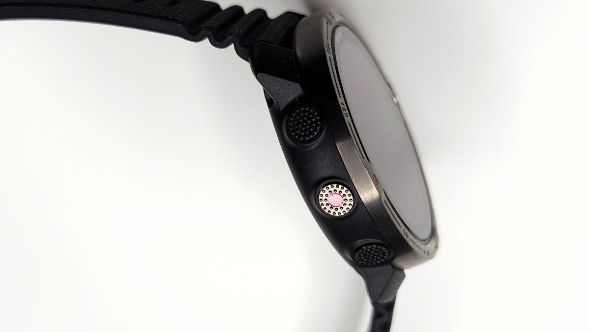 Sportuhr mit schwarzem Armband