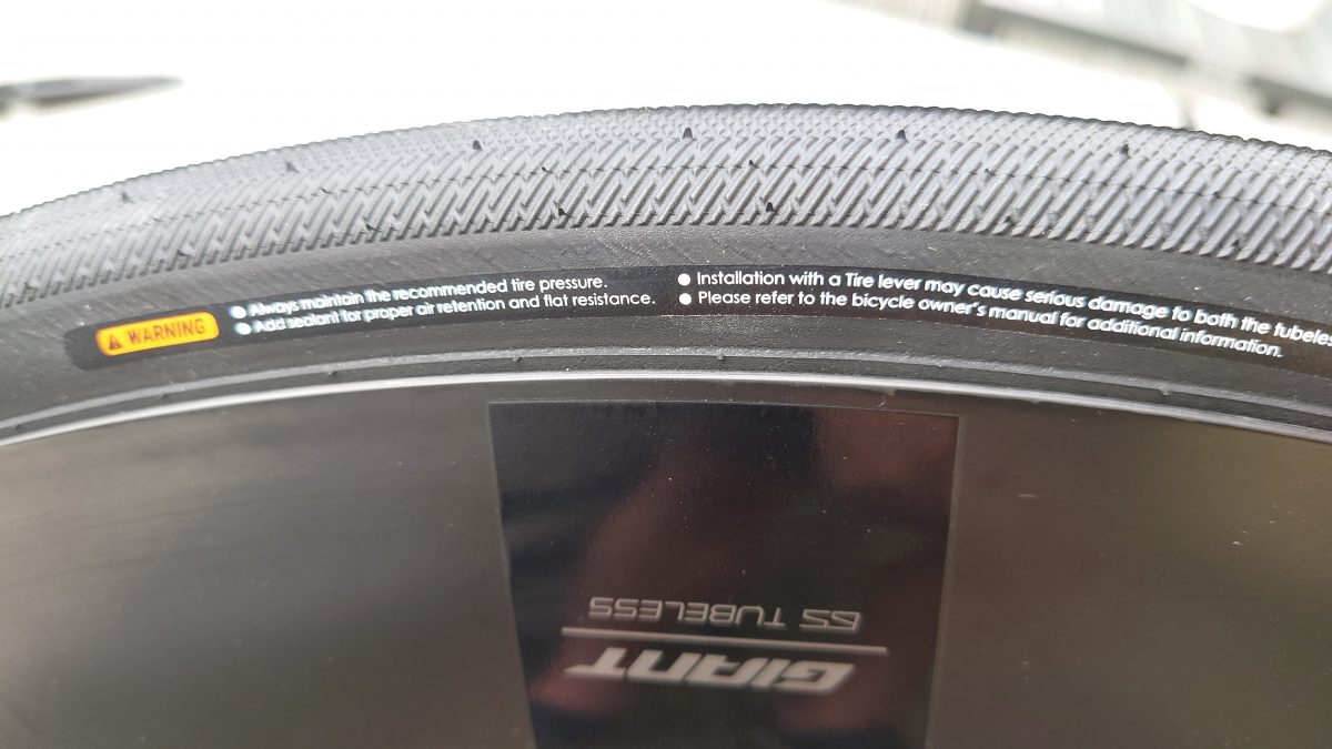a close up of a tire