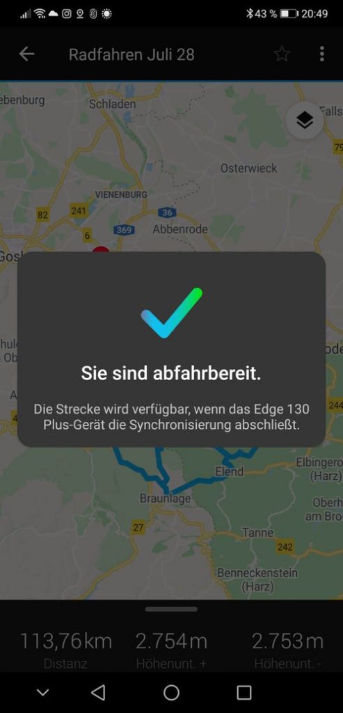 Garmin Tourenplanung