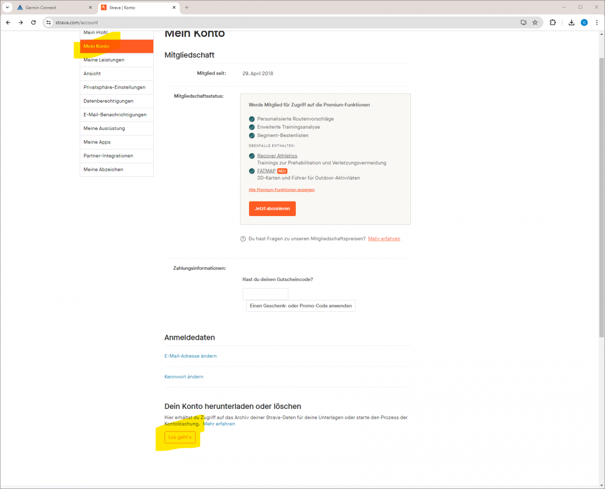 Strava in Garmin Connect importieren