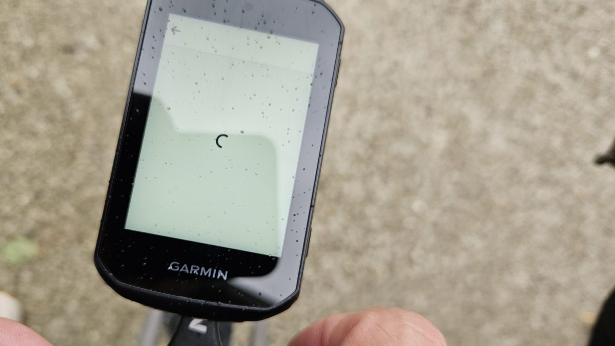 Garmin 850 Touchdisplay bei Regen