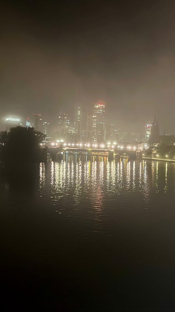 Skyline Frankfurt Nebel Ultracycling Bremen Mannheim Rennrad