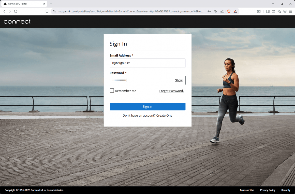 Alle Aktivitäten von Garmin exportieren