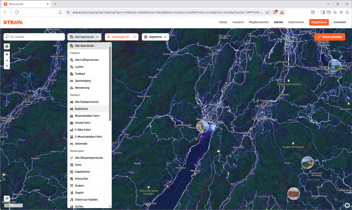 Strava verklagt Garmin: Streit um Heatmap-Patente
