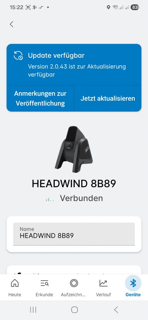 Wahoo Headwind Update